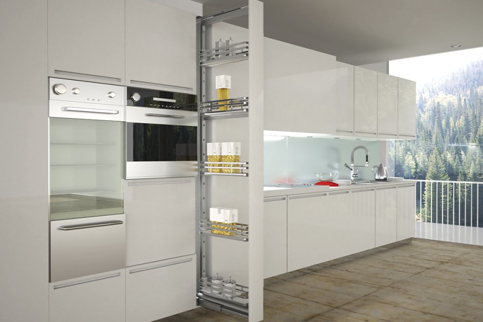 Угловая кладовка на кухне