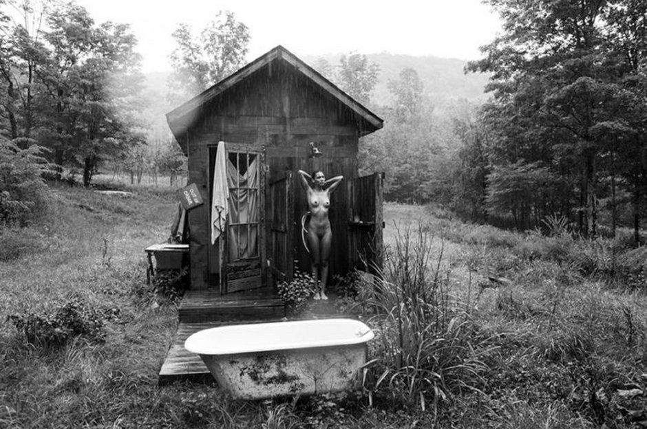 Ванна в лесу