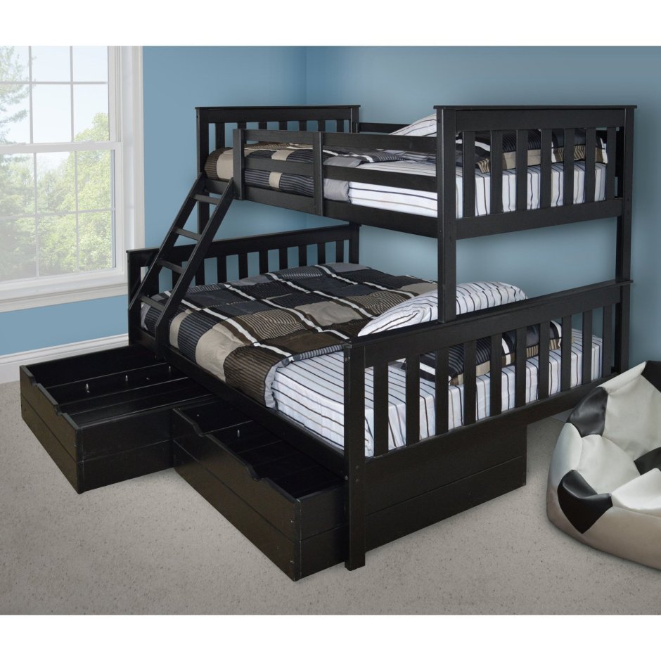 Двухъярусная кровать для взрослых и детей