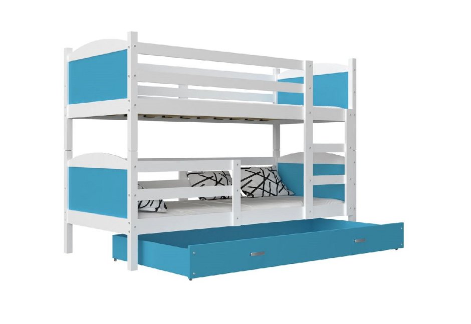Двухъярусная кровать 3х местная 3д модель