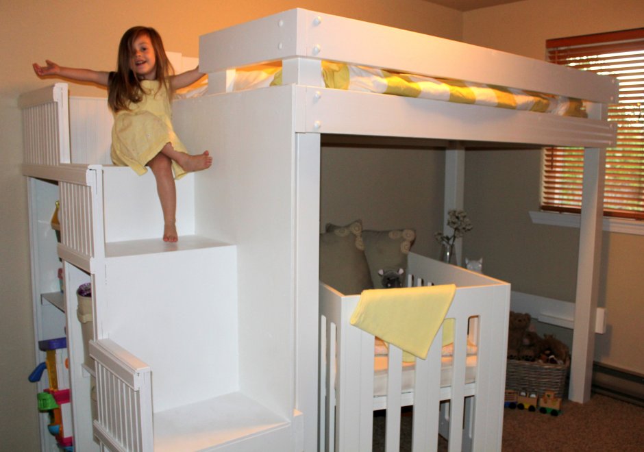 Двухъярусная кровать для детей DIY