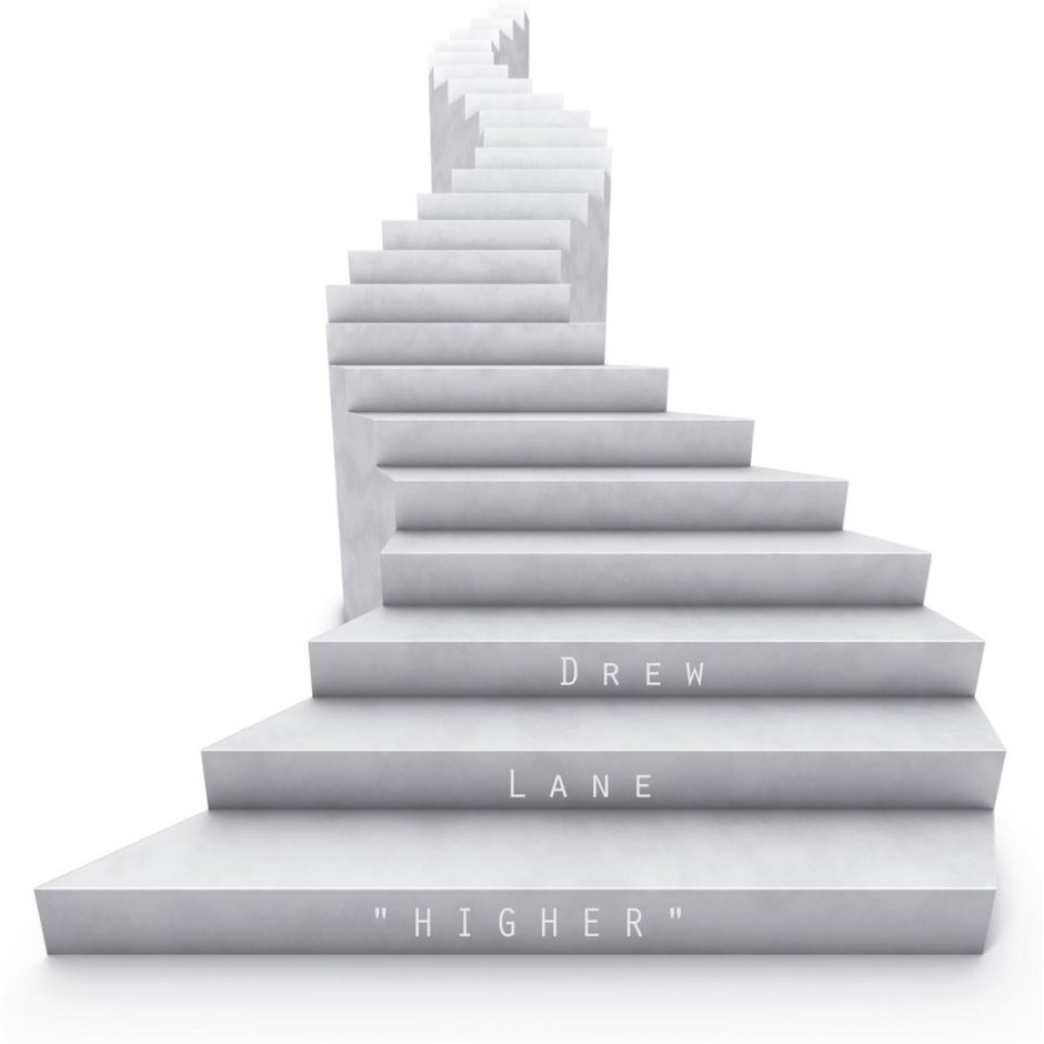 Лестница вверх на белом фоне