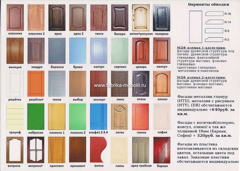 Фасады МДФ Скиф название