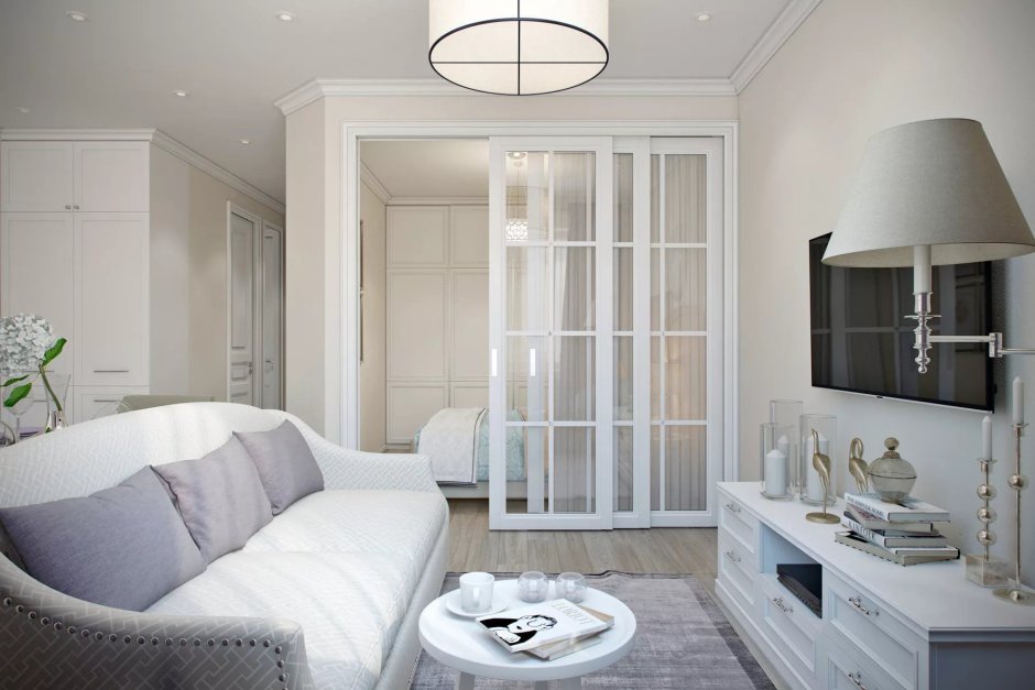 Интерьер квартиры 43 кв.м однокомнатная