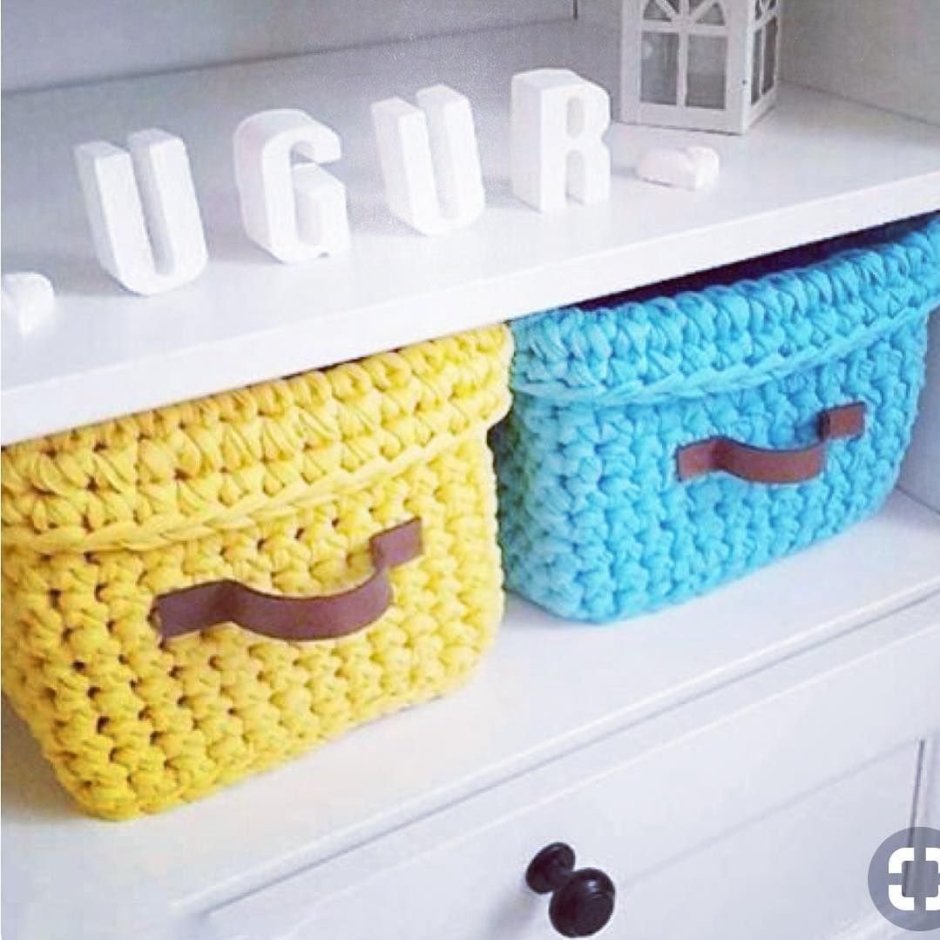 Вязаный органайзер для мелочей