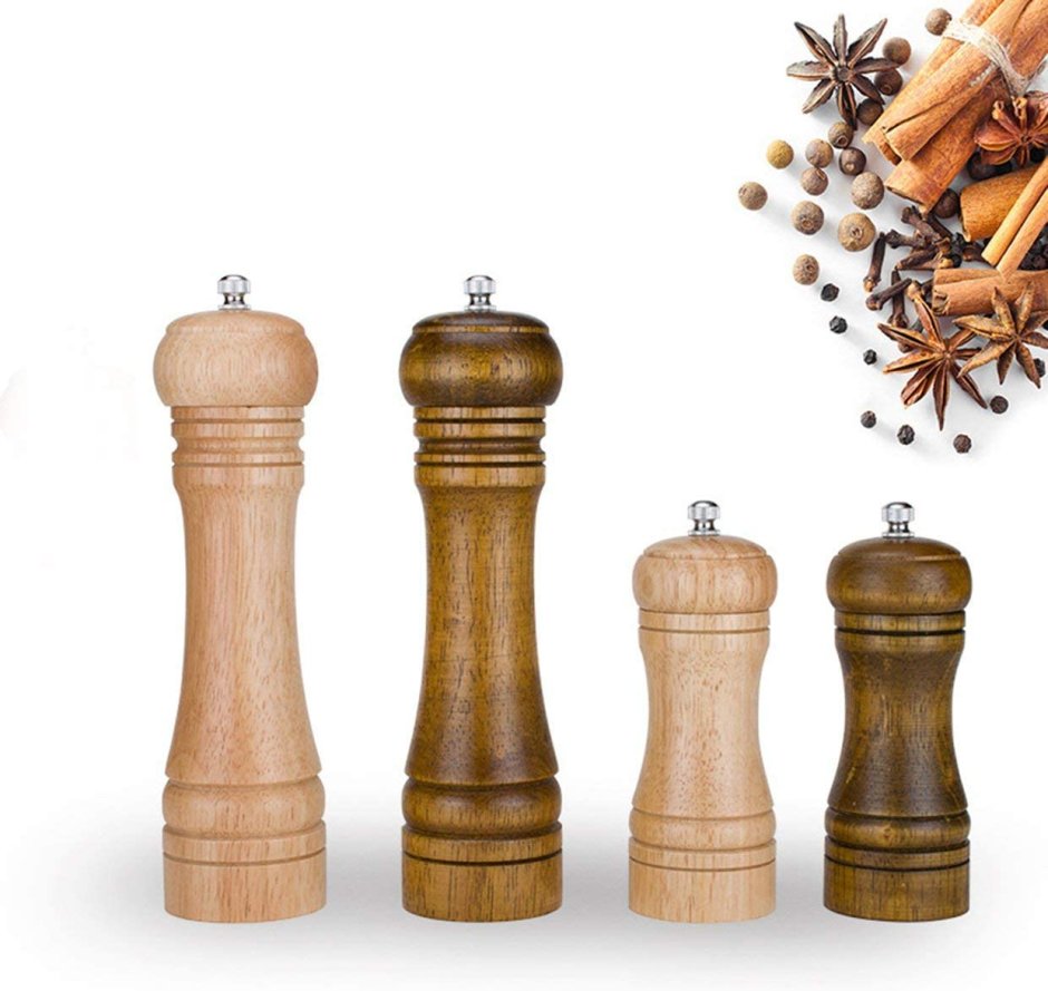 Мельницы для соли и перца деревянные