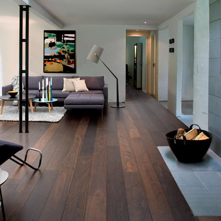 Темный ламинат в интерьере