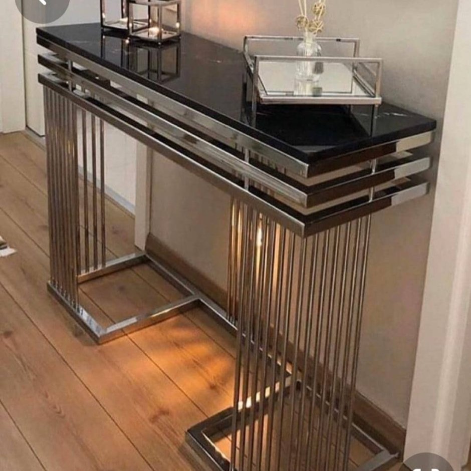 Консоль состаренное серебро ардеко