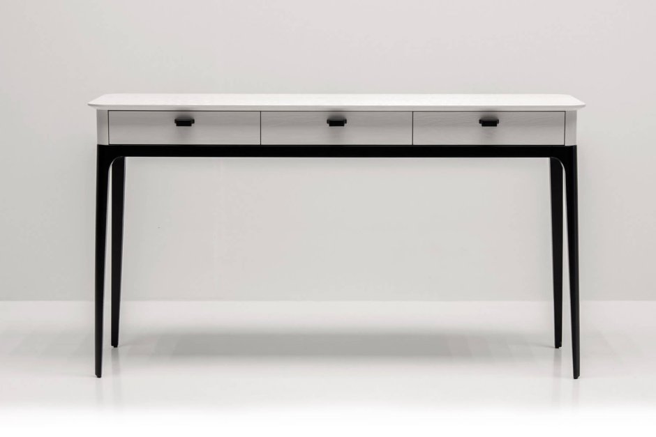 Консоль белая в прихожую из мрамора в стиле лофт