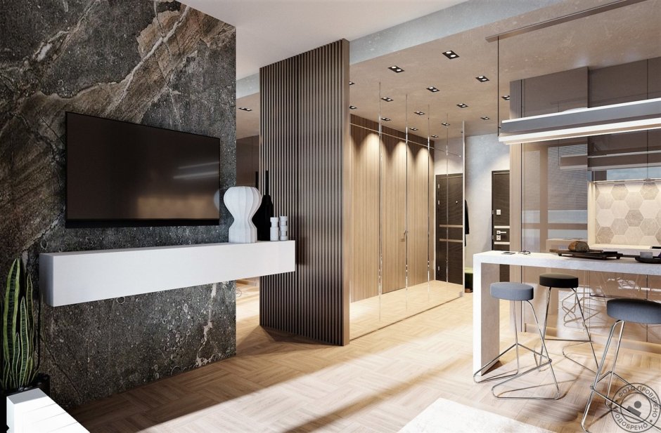 Консоль в прихожую из камня