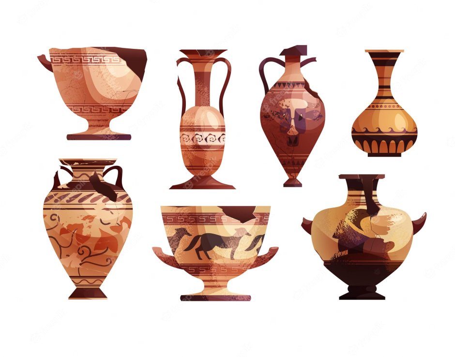 Древнегреческая ваза вектор