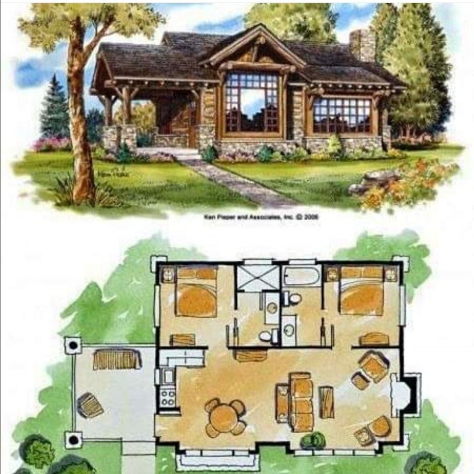 Деревенский домик планировка