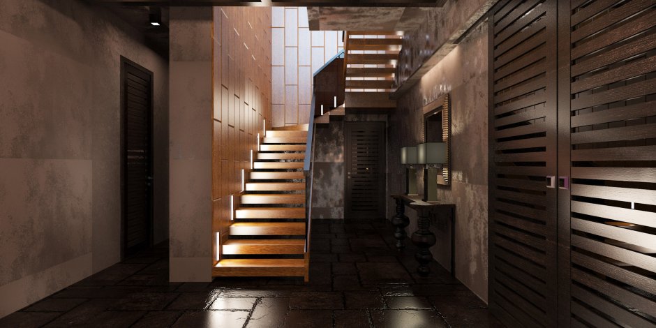 Лестница в цокольный этаж