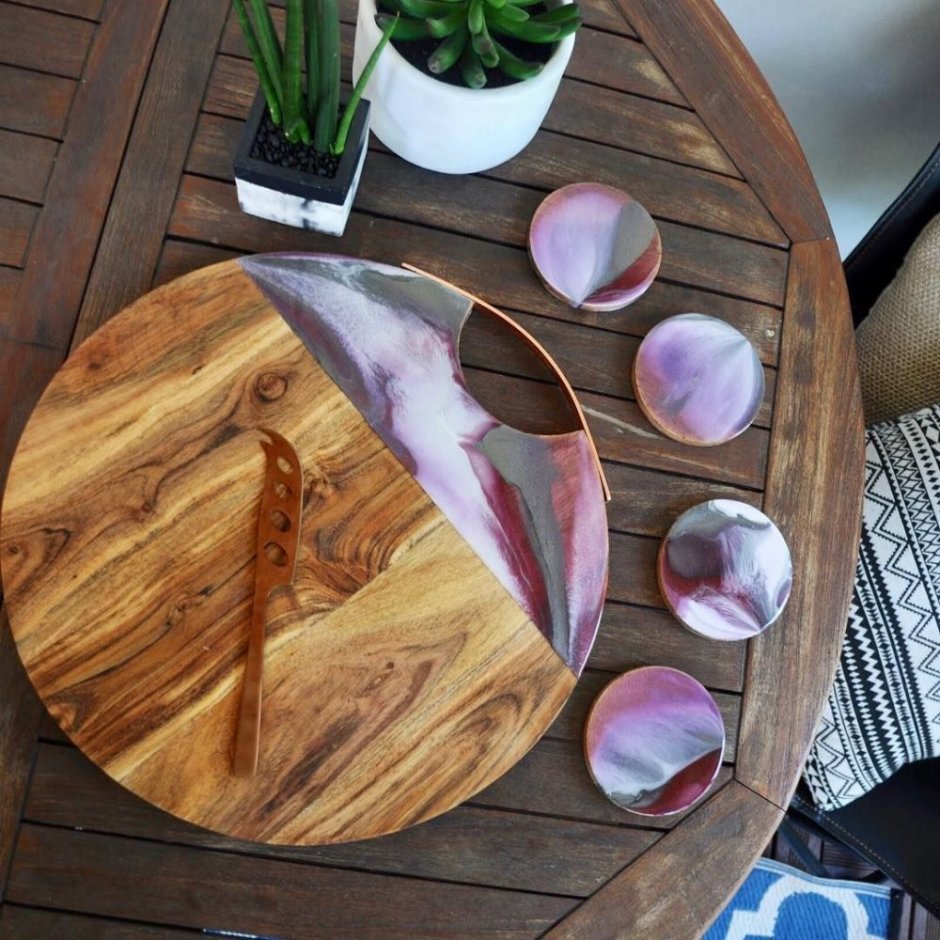 Деревянные столешницы из эпоксидки