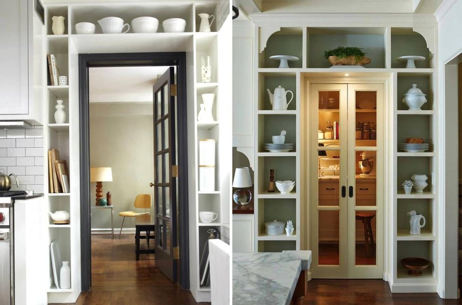 Кладовка на кухне в интерьере