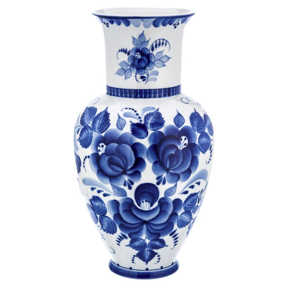 Гжельский фарфоровый завод ваза Людмила