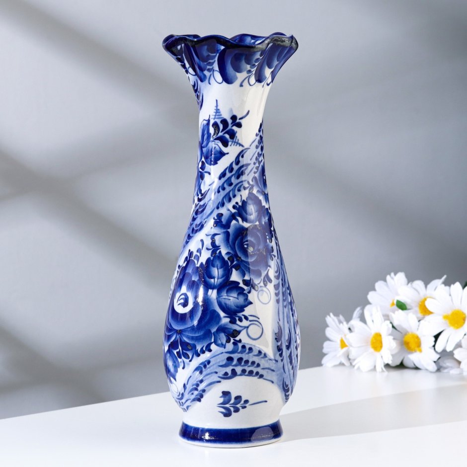 Гжель тюльпан Гжель ваза