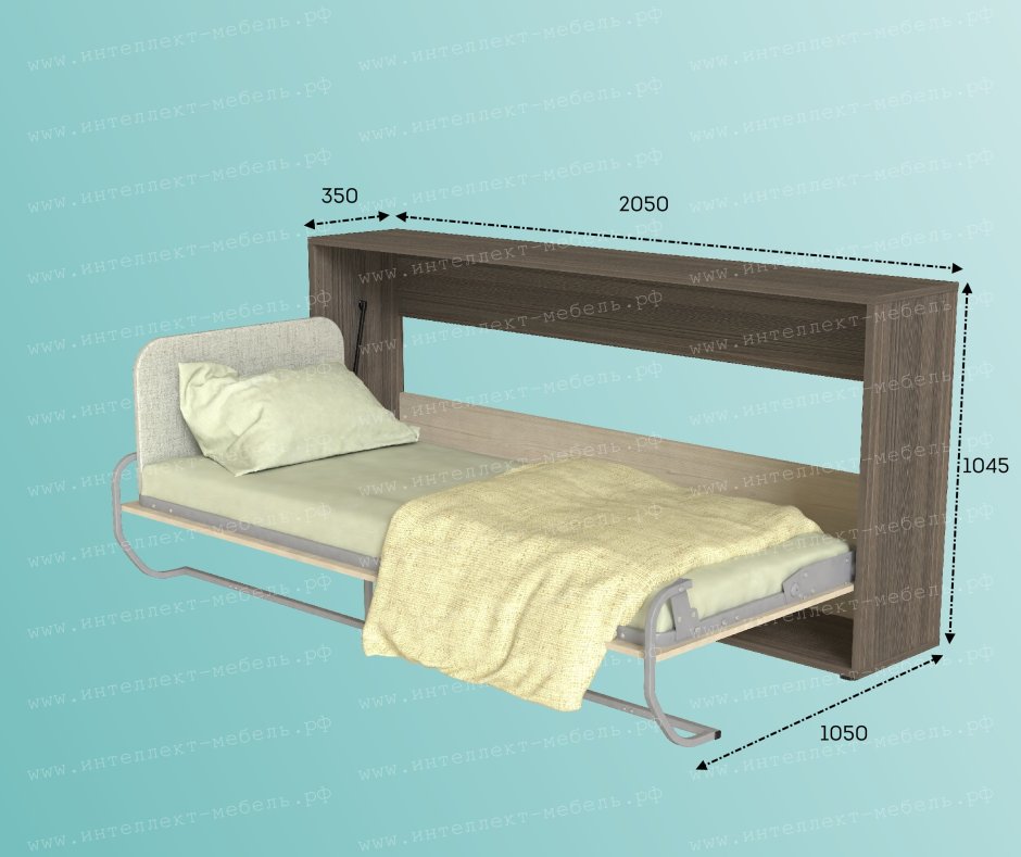 Кровать-шкаф горизонтальная трансформер Omega 1