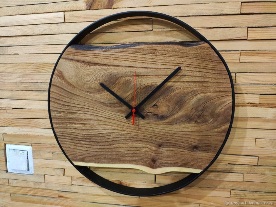 Часы из слэба карагача