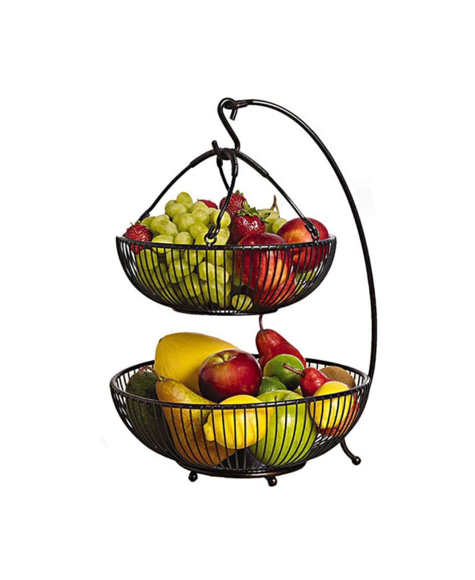 Корзина для фруктов подвесная, д330 ш215 в235, хром