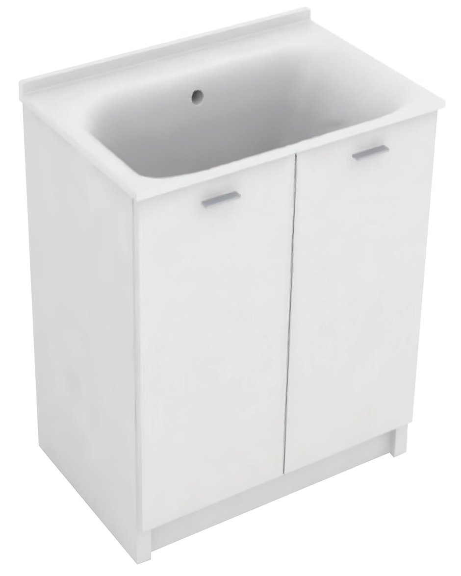 Тумба раковина постирочная Twist 80x60x86 см.2 4 0 8 0 m White