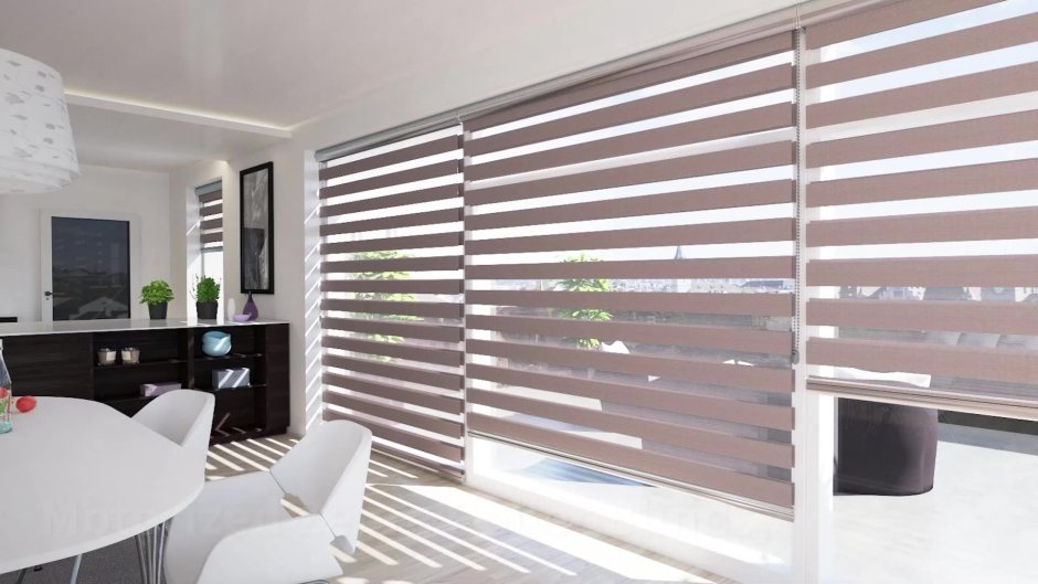 Горизонтальные алюминиевые жалюзи в стиле лофт