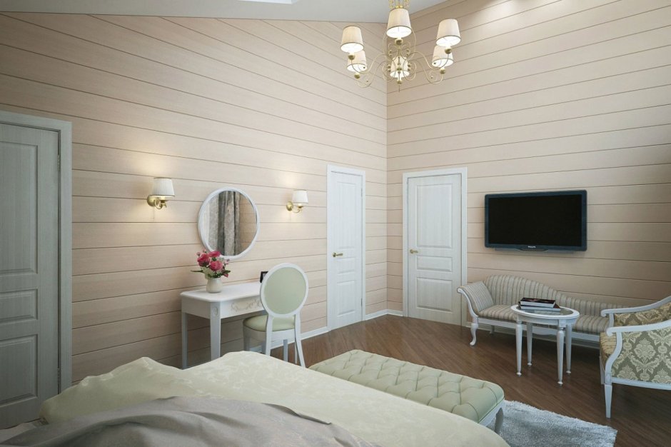 Обшивка стен имитацией бруса