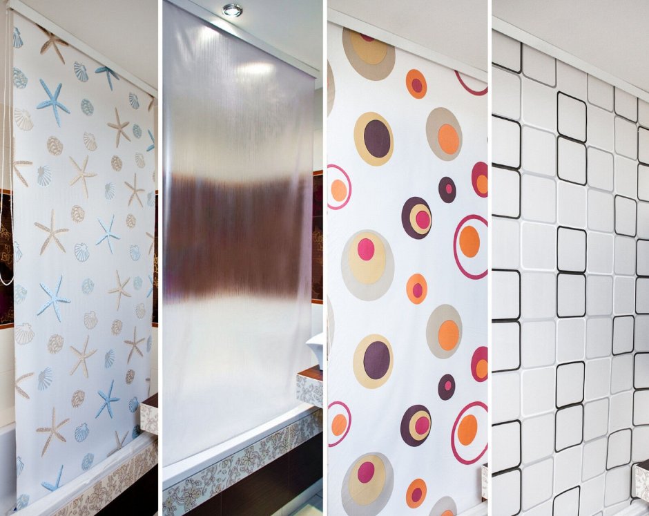 Душевая рулонная штора для ванной