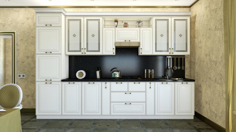 Кухонный гарнитур Азиза 210-150 левый Престиж брюле