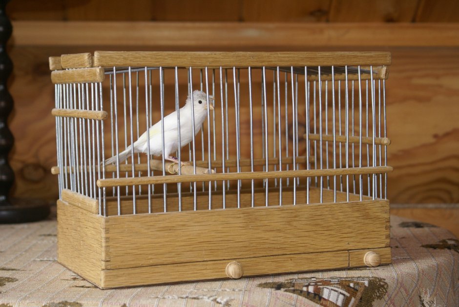 Деревянные клетки для кенаров
