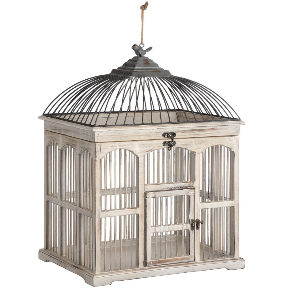 Деревянная клетка для птиц