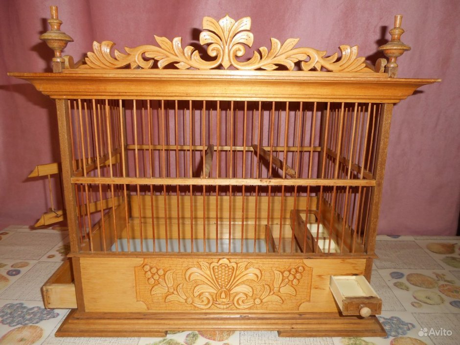 Деревянные немецкие клетки для певчих птиц