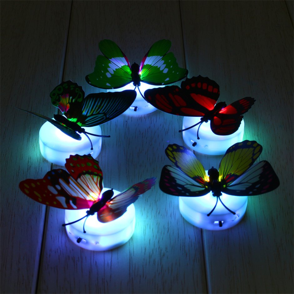 Витражные светильники Тиффани бабочки