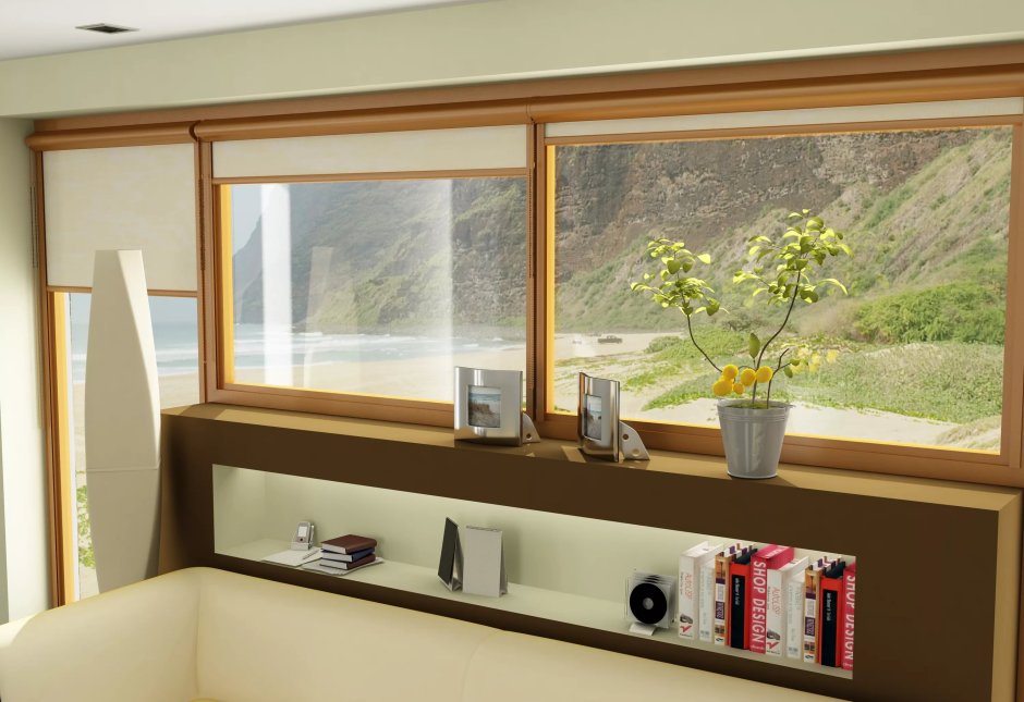 Горизонтальные пластиковые окна