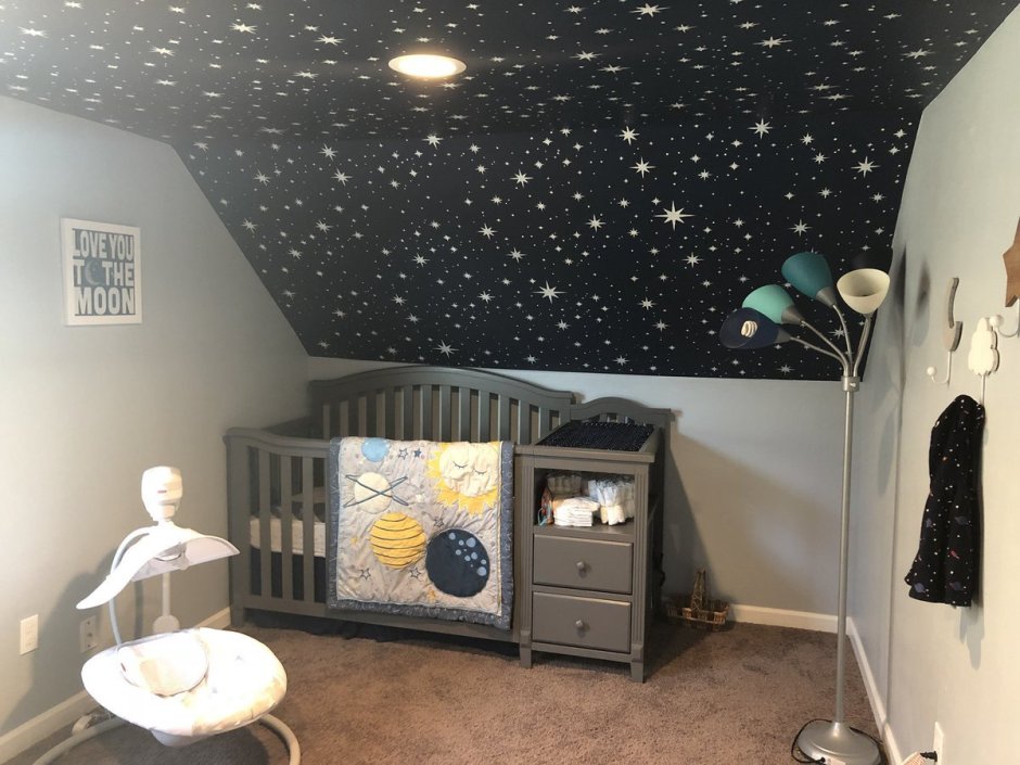 Декор детской комнаты космос