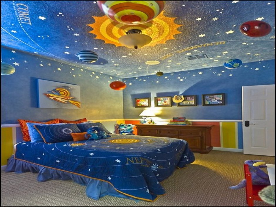 Игровая комната в космическом стиле