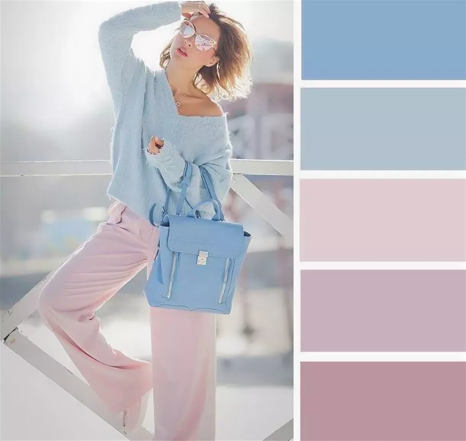 Девушка с фиолетовыми волосами в платье