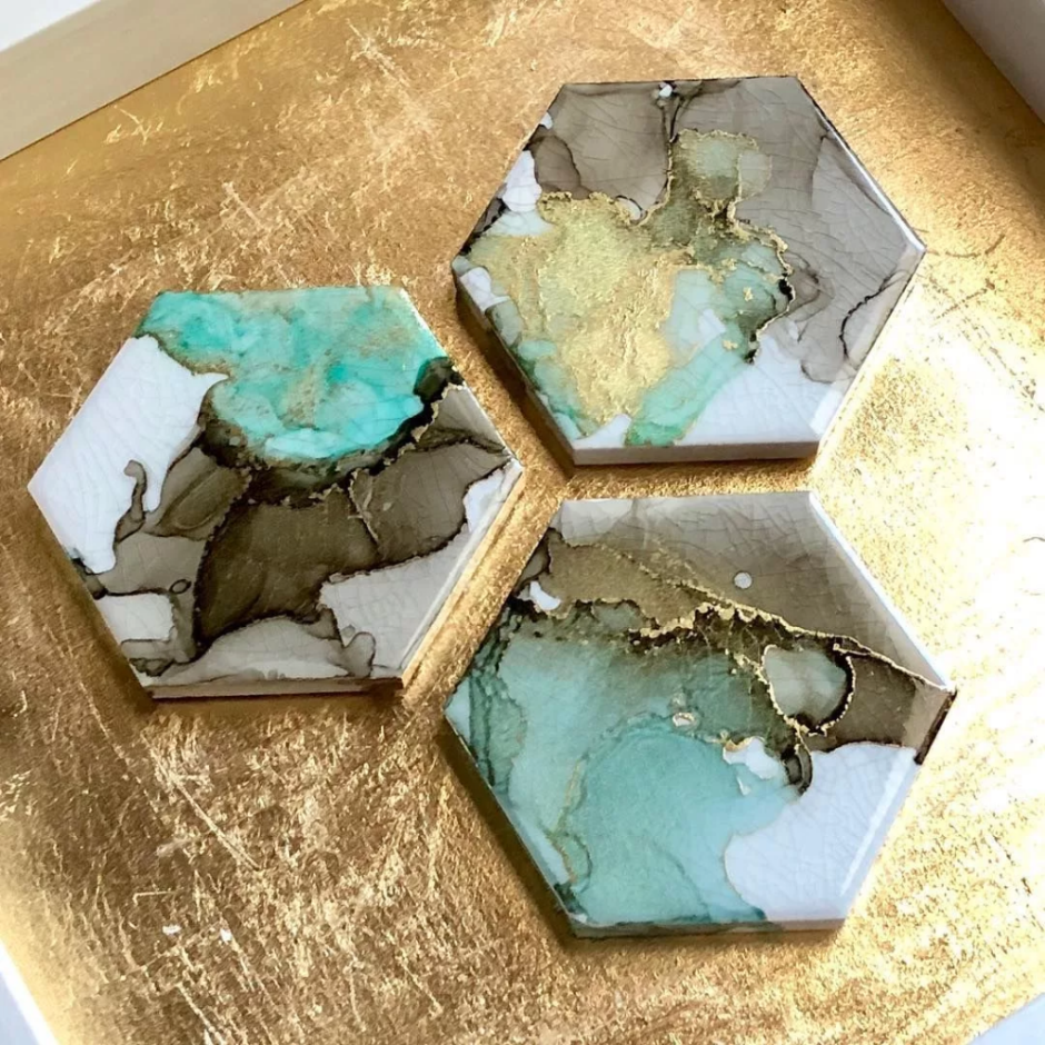 Столешница-река из слэба ясеня