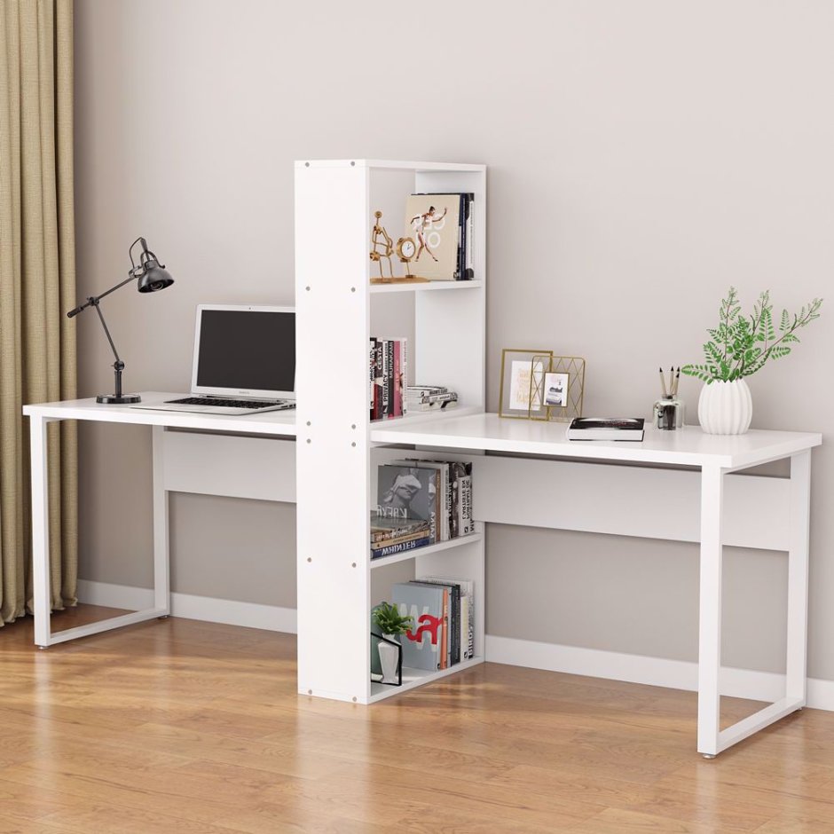 Икеа стол с полками белый