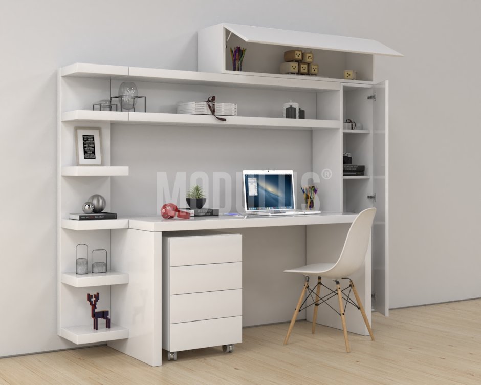 Стол с полками по бокам