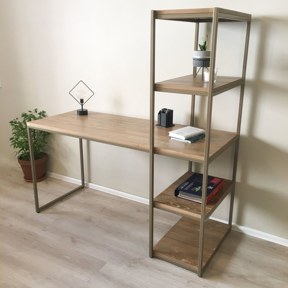 Стол стеллаж в стиле лофт