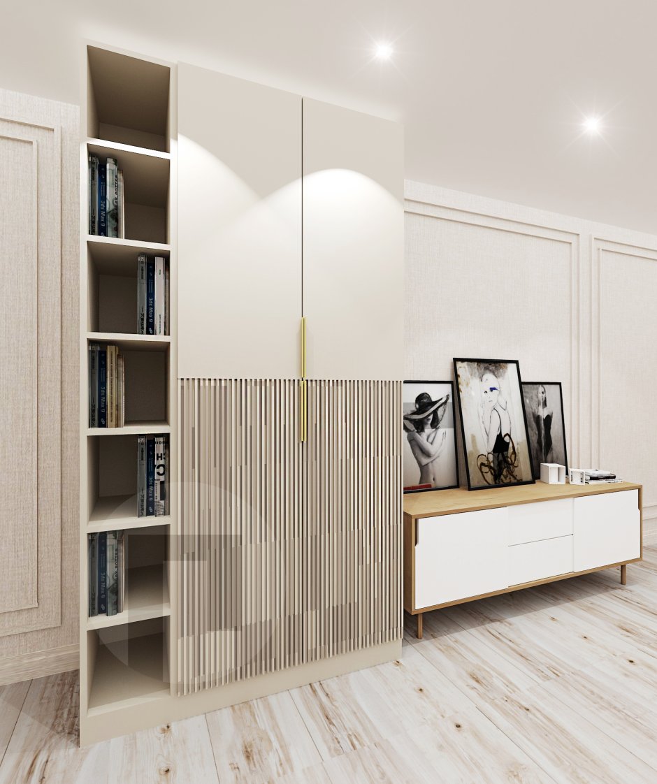 Встроенный шкаф с распашными дверями