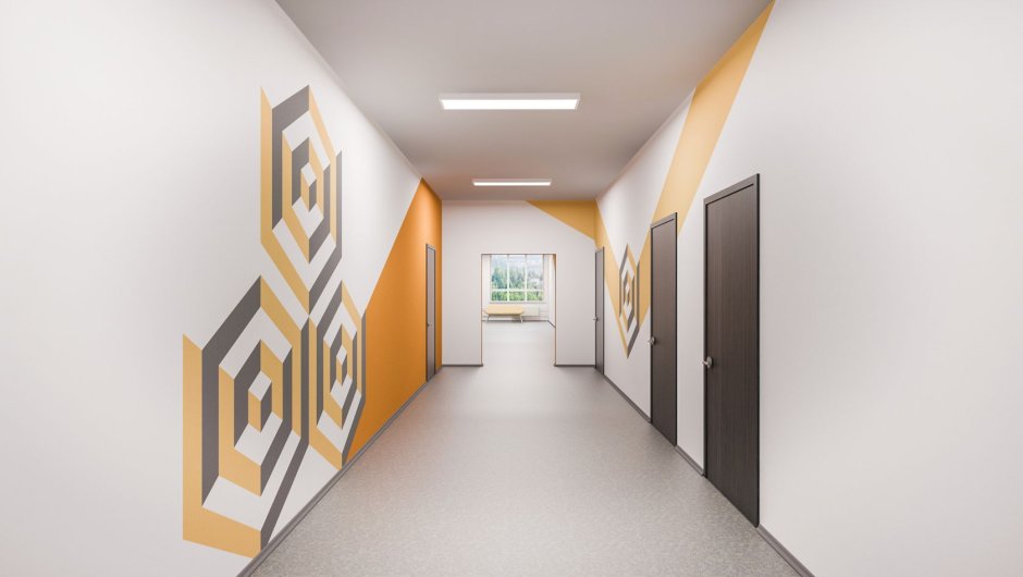 Украшение коридора в школе