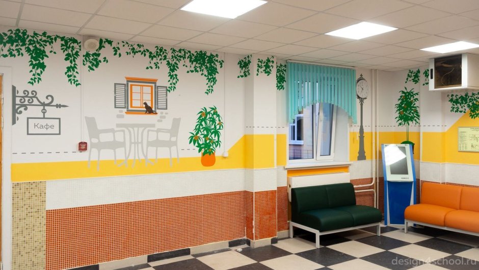 Интерьер стен школы
