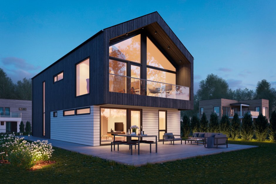 Дом в стиле барнхаус Скандинавия