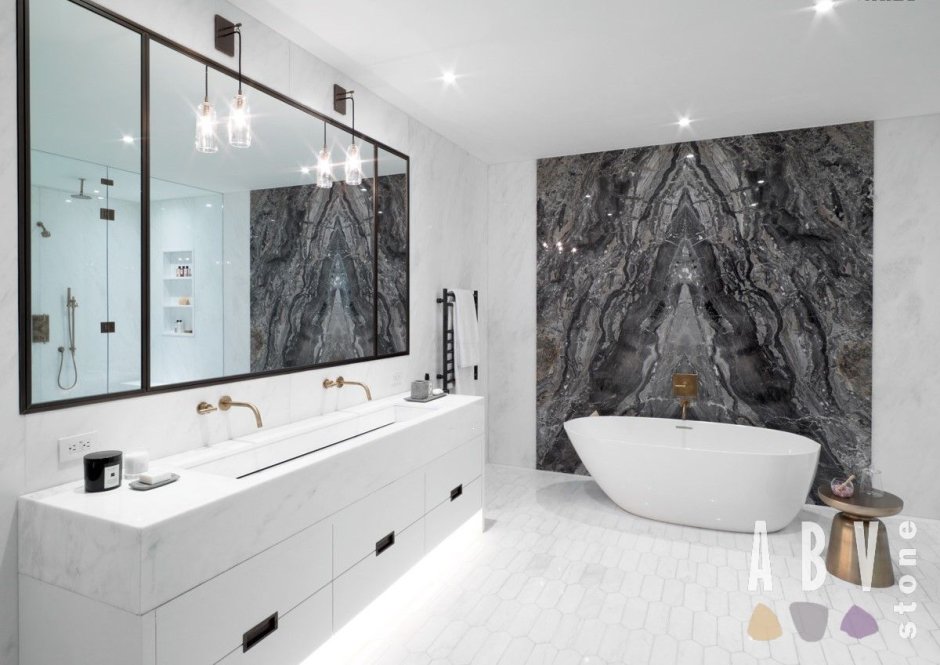 Ванная мрамор с ониксом