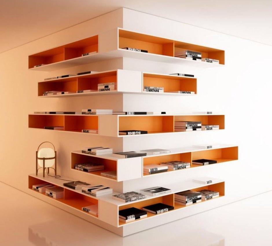 Нестандартные полки в интерьере