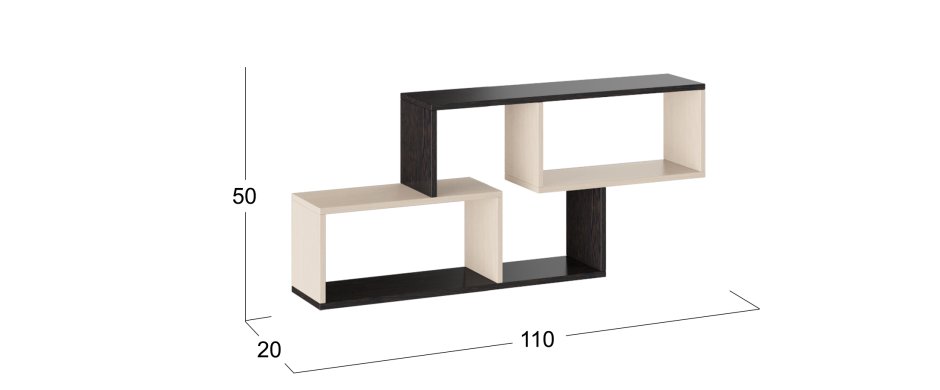 Полка Самба 1208х200х448 венге