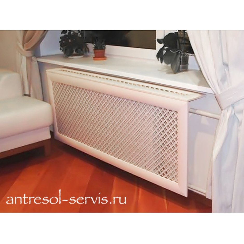 Экран навесной металлический глухой для батареи 900х600х150