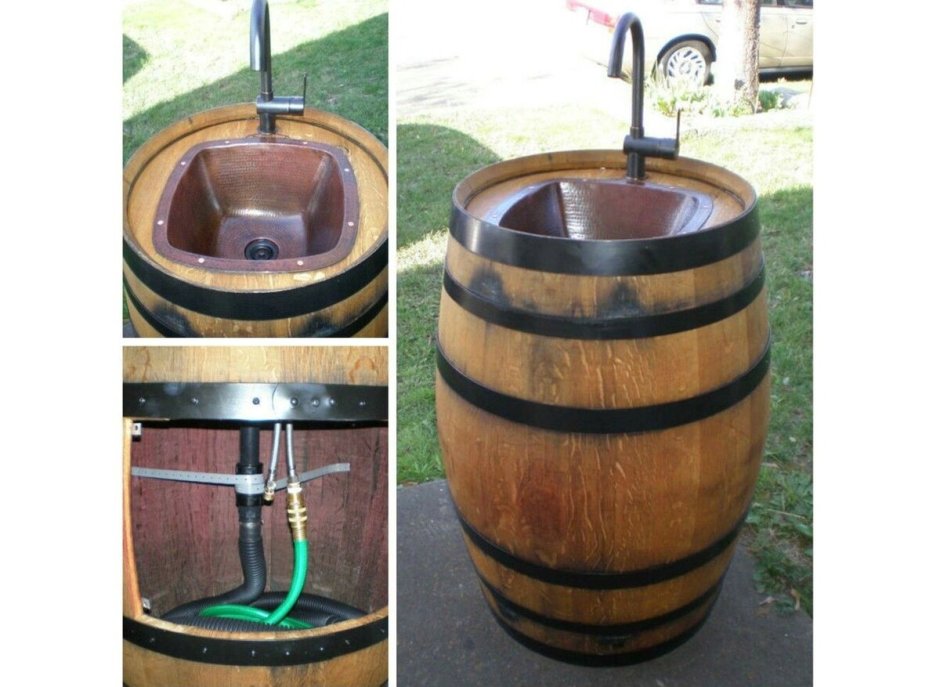 Умывальник из бочки